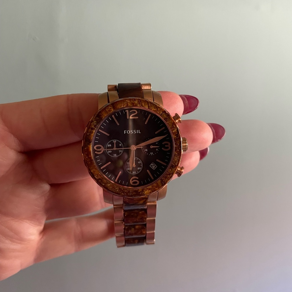 Fossil Brown and Gold Watch